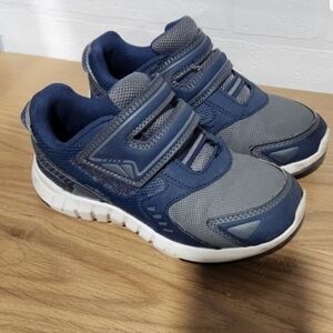 Athletic Works Sneakers Boys Size 2 Blue Adjustable Straps Shoes